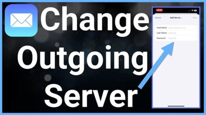 How do I change my incoming and outgoing mail server on my iPhone?