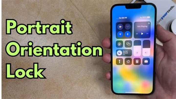 How do I get portrait orientation lock?