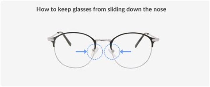 How do you adjust glasses to slide down your nose?