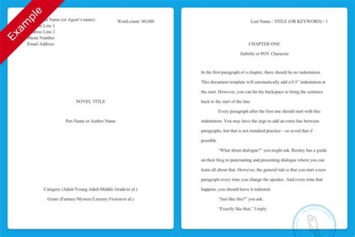 How do you format a book?