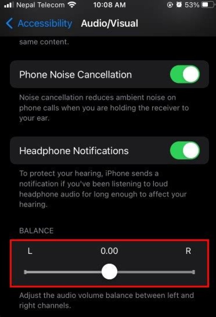 How do you make sound come out of one headphone on iPhone?