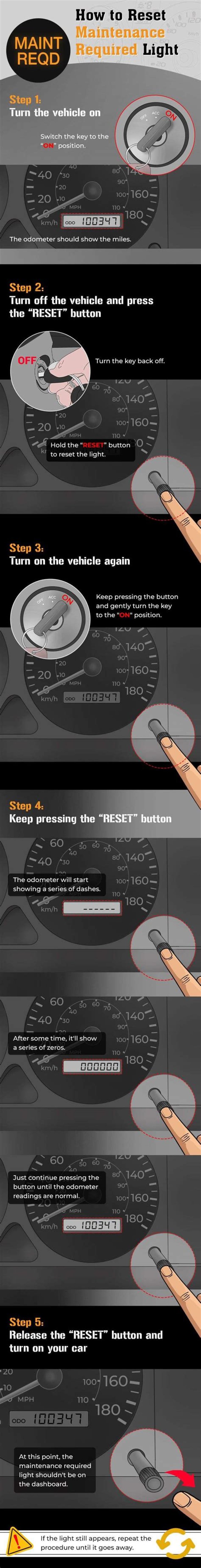 How do you reset the maintenance light on a 2012 Scion XB?