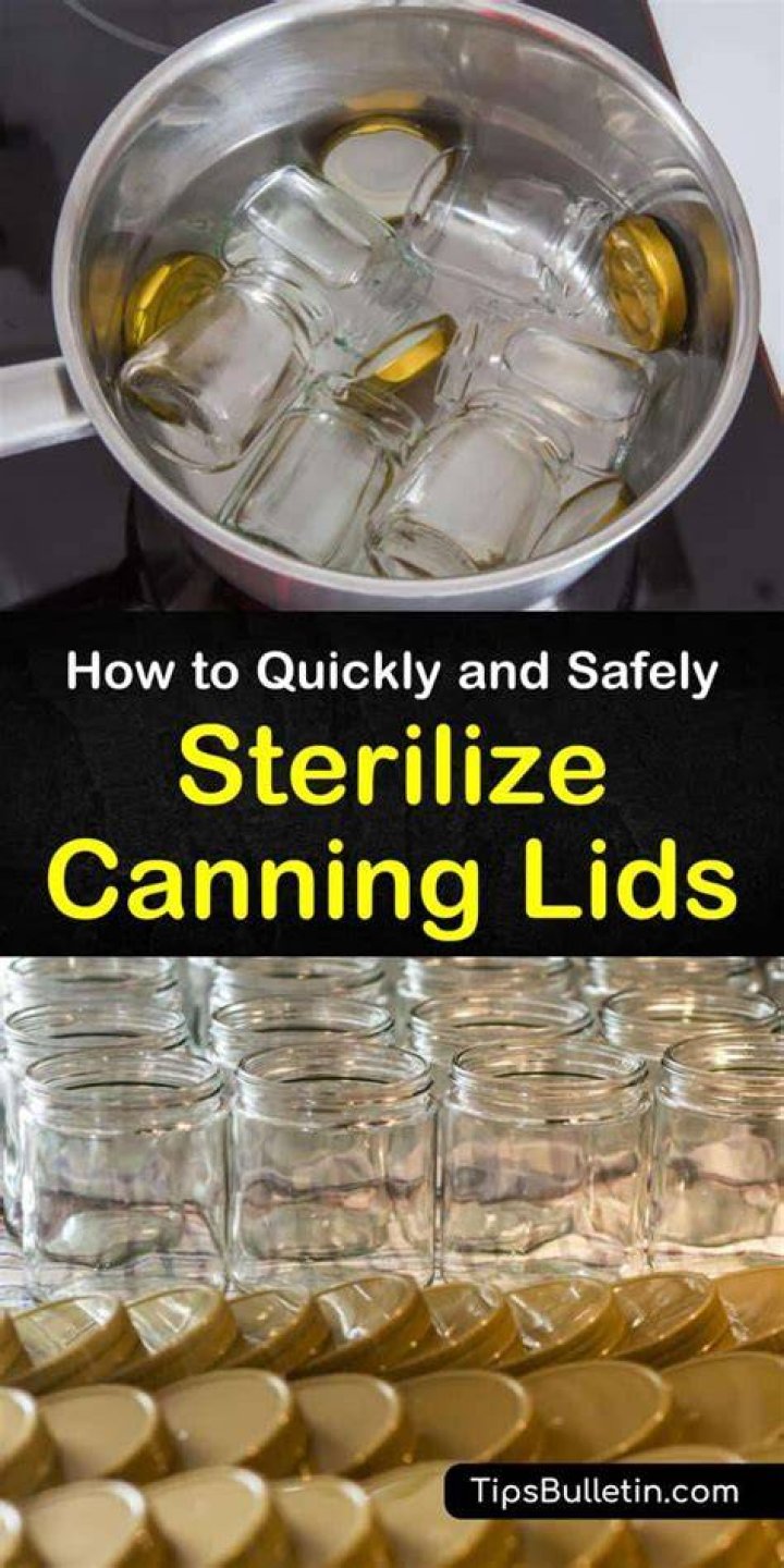 How do you sterilize canning rings and lids?