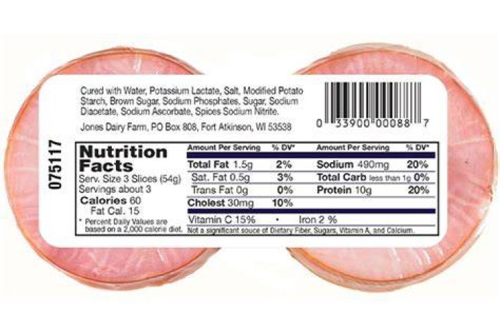How many calories are in a slice of honey baked ham?