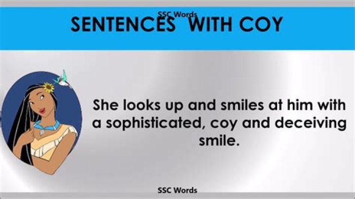 What does coy mean in a sentence?