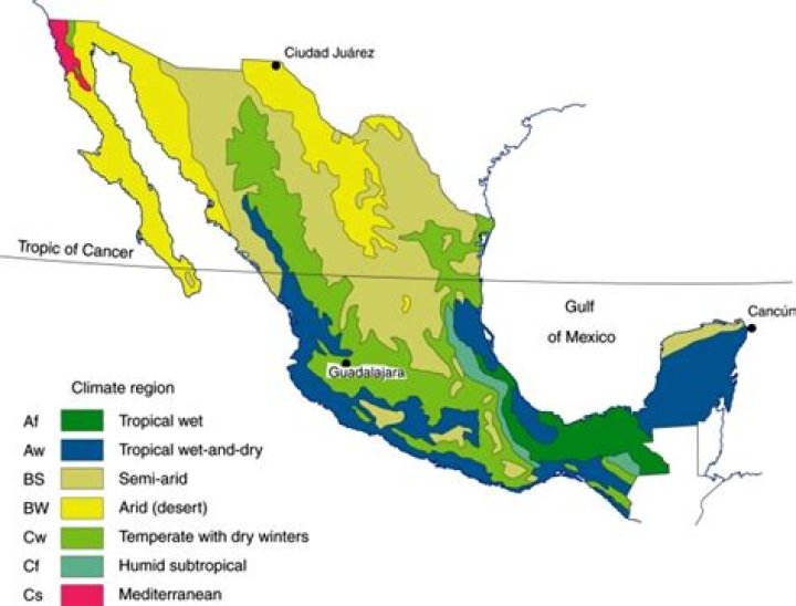What is the climate zone in Mexico?