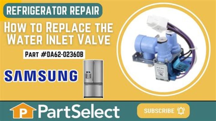 Where is Samsung refrigerator water valve?