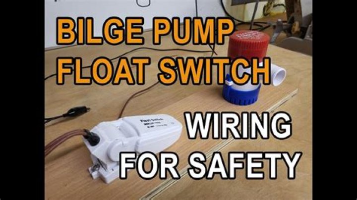 Where is the float switch on a bilge pump?