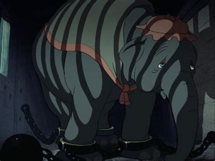 Why was Dumbo's mom locked up?
