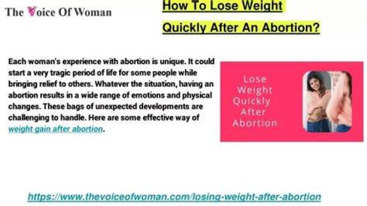 Will you lose weight after abortion?